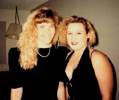 Renee & Sherry  ~  Christmas Party "1990"