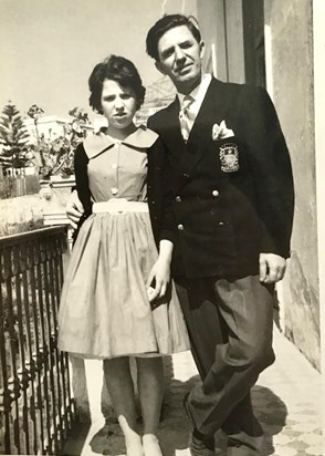 Leslie and Dad Rome 1961