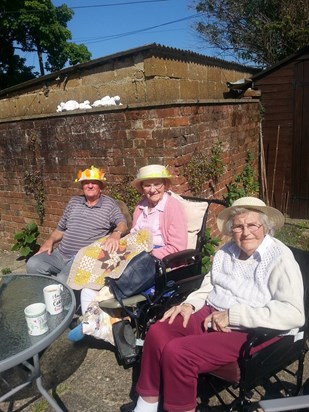 Bunty with her friends at Annefield