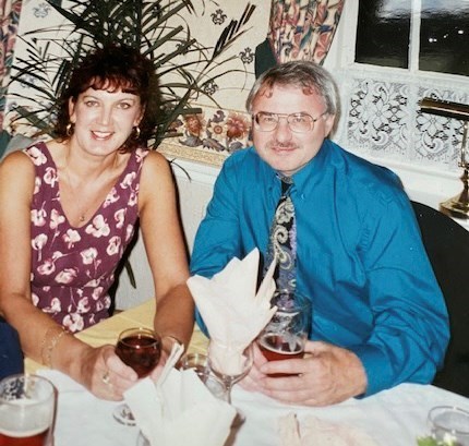 Diane & Mike in 1998 celebrating Beverly & John’s Silver Wedding Anniversary. We remember Diane with much affection.
