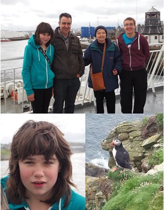 Fond memories of Hannah on a family visit to the Shetland Islands