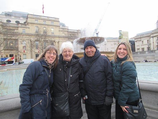 One of Mum's favourite photos of us as a family, in London on my 40th Birthday trip she enjoyed so much xx