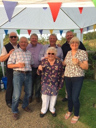 Bill with Carol, Ted, Pat, Mick, Geoff & Elaine