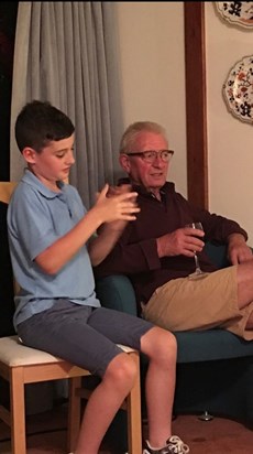 Jude chilling with his Great Uncle Bill age 7 I would say ❤️