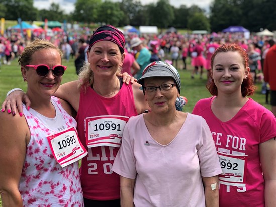 When we ran Race for Life for Mum