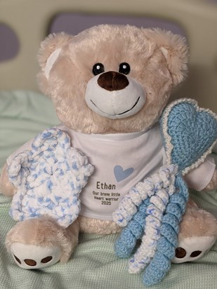 'Ethan bear' his bear we have kept and cuddled everyday