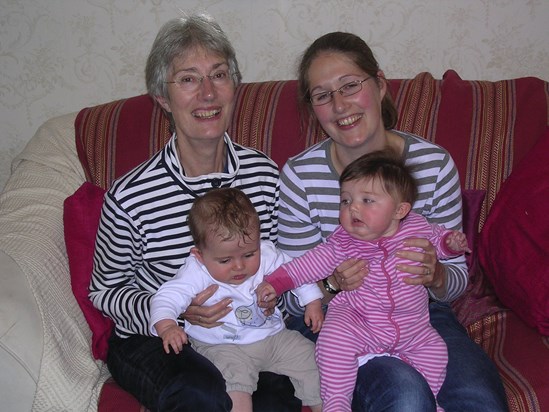 Grandma with Samuel & Florence (& Amy!)