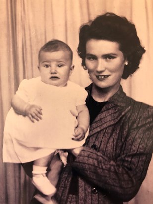 Baby Carole with her mum, Olive