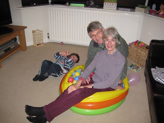 Mum playing in the ball pit!