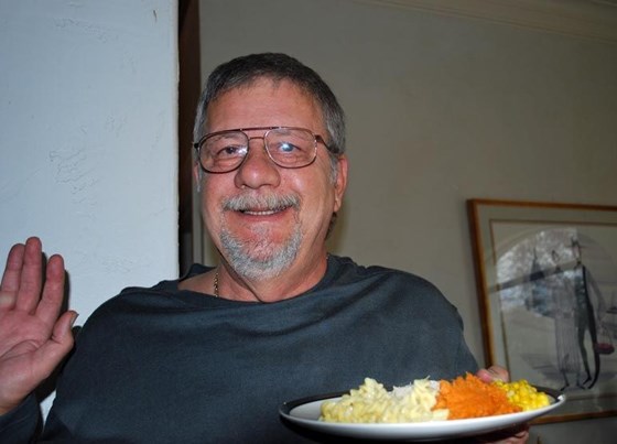 Dick being silly during Thanksgiving dinner
