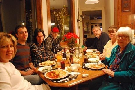 Family dinner Jan 2010 with Jeff, Jack, Craig, Ruth & Charlotte (+caregiver Debra)