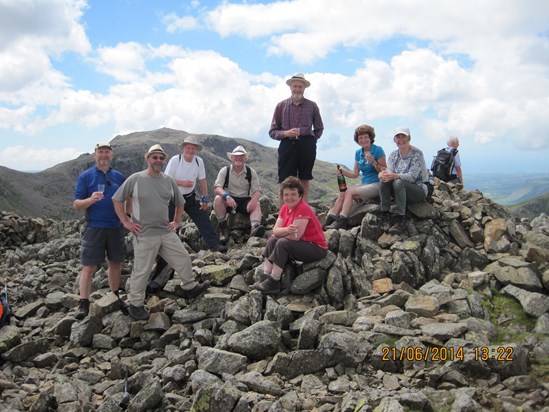 The summit , Great End - we did it - 21 June 2014