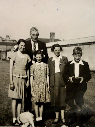 The Bull family, with cousin Gillian- Powerscourt Estate Co. Wicklow Ireland 1946