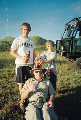 Grandad, Bruno & Brendan Tsavo safari