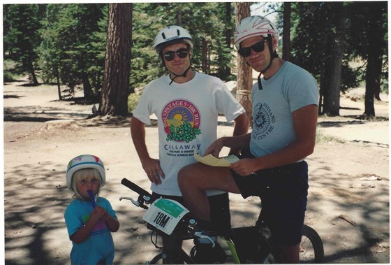 Jerry at Big Bear California with David and Sophie Worthington - about 25 years ago