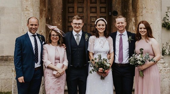 Clare with Henry, Tom, Polly, Oscar, Flora, 2019