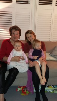 Nanny with her two granddaughters x