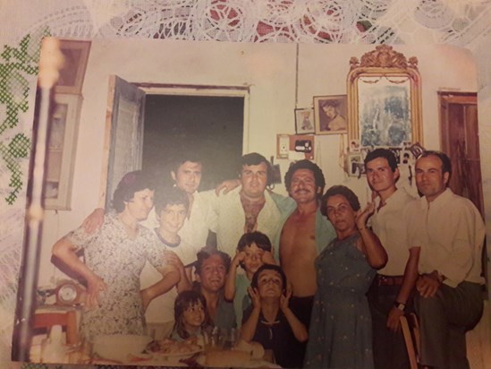 Mum with family in Cyprus 1978. Happy memories