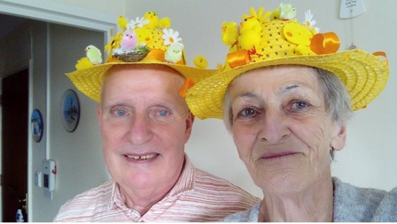 Granny and Pops Easter selfie 