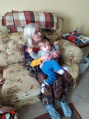 Sue and her latest granddaughter Sylvie 