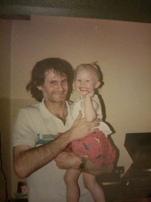 Dad and me on my 3rd or 4th birthday