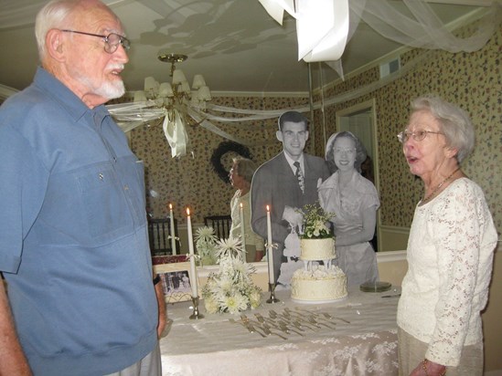 Just Married - 60 years ago - they decided to reup the contract in front of friends and family