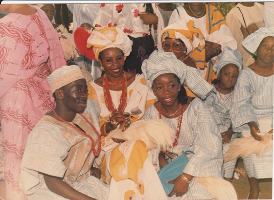 Mommy n her bambinos - Her installation as Yeyemeso of Ile-Ife under His Royal Highness Oba Sijuwade