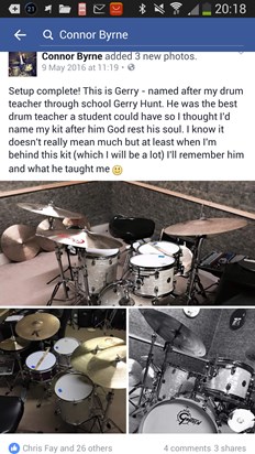 Drumkit Tribute To Gerry