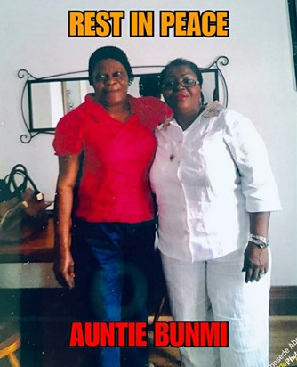 Abosede with Auntie Bumi