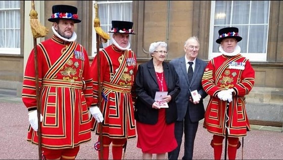 Cecily Coburn at her MBE Investiture in November 2015