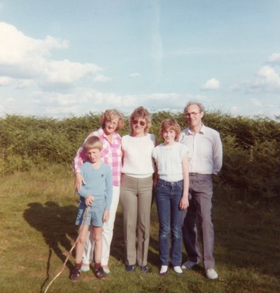  1985 us at Rowney Warren. Love Sue Melvin Louise & Steven