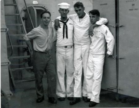 Dad with crew from USS Yorktown.