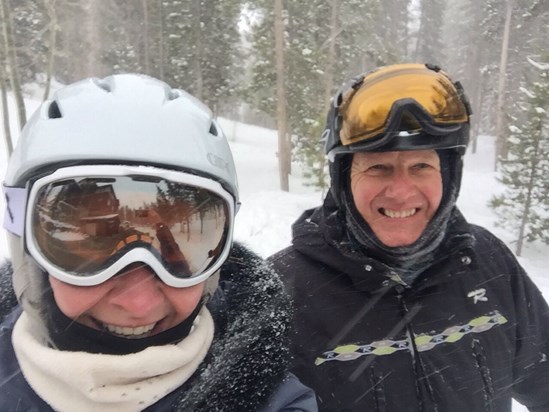 Skiing with Diane, Dad was at his happiest  