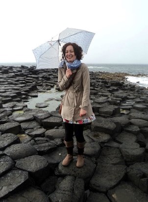 Experiencing all types of weather at the Giant's causeway! A lovely trip to Ireland (2011).