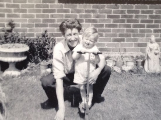 Ted with Kevin about 1959