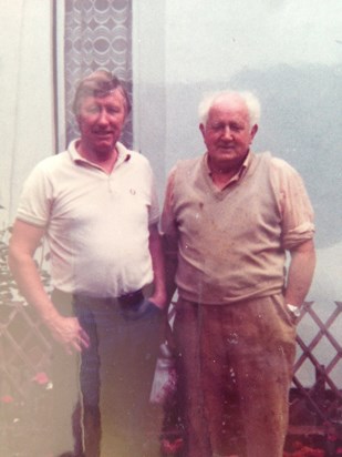 Ted with his Dad, George. Mid 1980's
