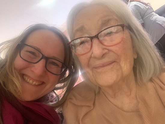 Claire and Mum the day the Nursing Home locked down.  March 2020 .  Love Mary's beautiful smile.  She has always been the true embodiment of love. 
