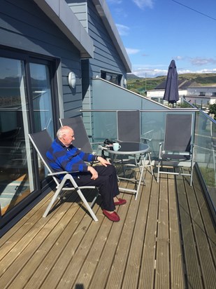 Holiday photo from a lovely house we booked in Criccieth, Wales with a beachfront location and great views.