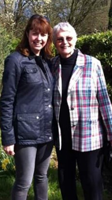 Helen with her dear friend Margaret - Somerset 2015