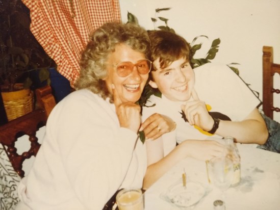 Margaret and Gwilym in Spain in, I think, 1989.