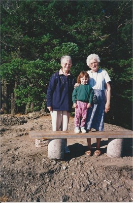 Muriel with Karin and Ella, around 2000