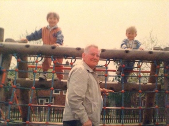 Dad with Jamie & Chris - Stafford 1995