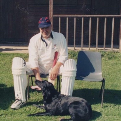 Neil with Millie at Cricket