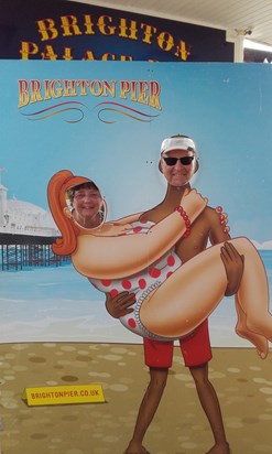 Dad having lovely day in Brighton 