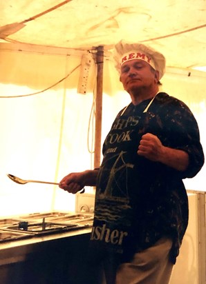 Master of the Bain Marie at the family BBQ’s. 