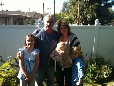 Dad's recent visit to CA where he met his new granddaughter Kelsey.