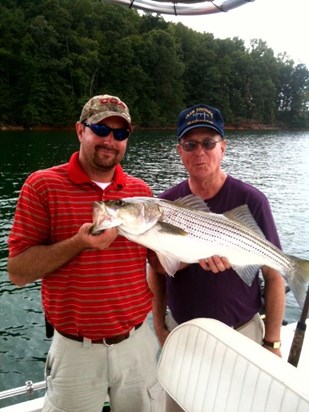 Striper caught by Paw Paw on Lake Lanier in 2010