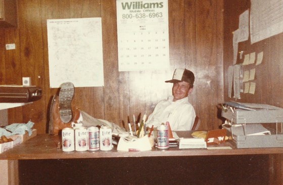 Paw Paw after a hard day at work out in the field in 1984