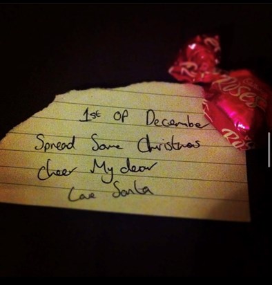 Living with Conor at university - a chocolate a day outside the bedroom door in the run up to christmas x
