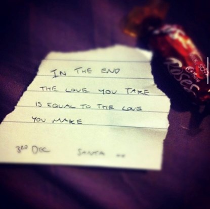 Living with Conor at university - a chocolate a day outside the bedroom door in the run up to christmas x
